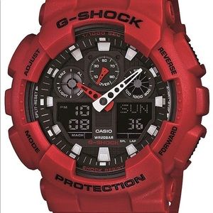 Casio g shock watch red